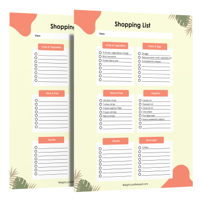 Weight Loss Relaxed-Bonus-1-14-Day Shopping List